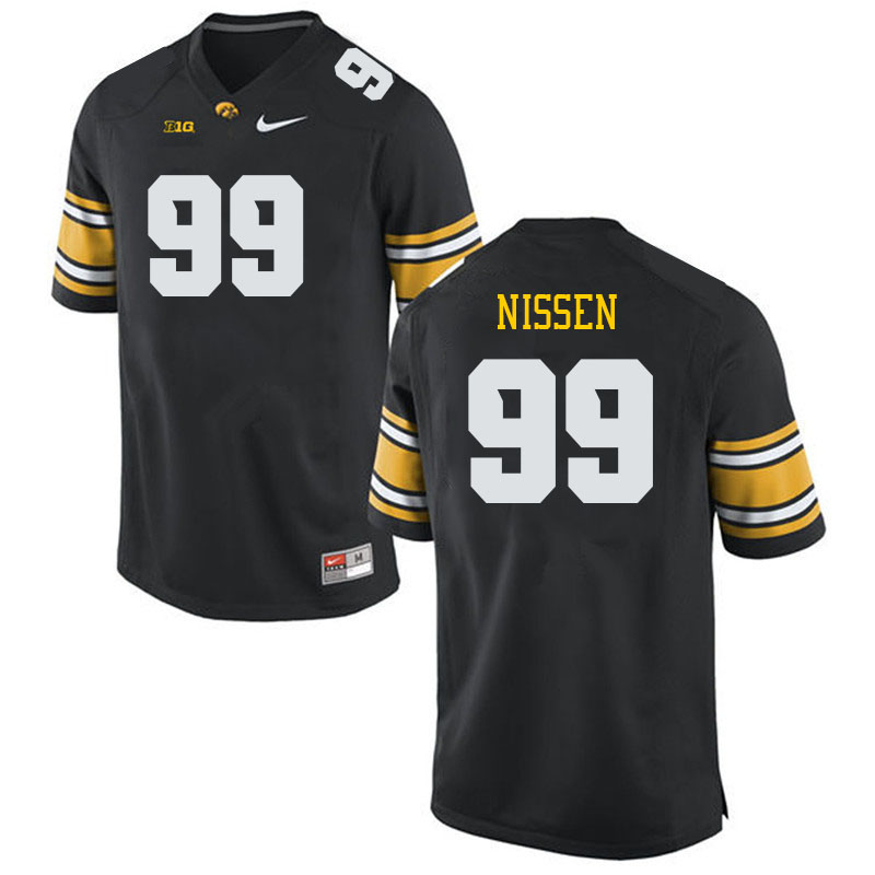Men #99 Ty Nissen Iowa Hawkeyes College Football Jerseys Stitched Sale-Black